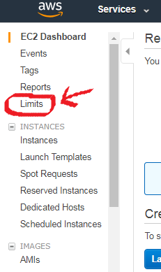 Request a limit increase